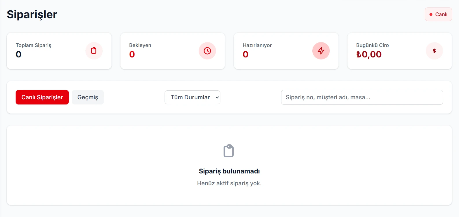 Siparişleri Anında Alın